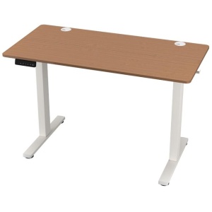 CostwayElectric Standing Desk with 3 Memory Height Settings and 2 Hanging Hook-Natural