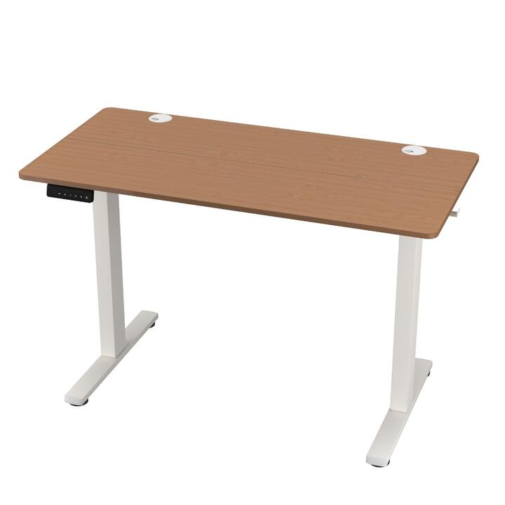 CostwayElectric Standing Desk with 3 Memory Height Settings and 2 Hanging Hook-Natural