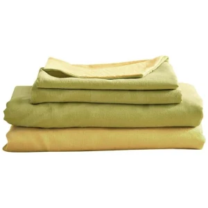 Cosy Club Washed Cotton Sheet Set Single Yellow