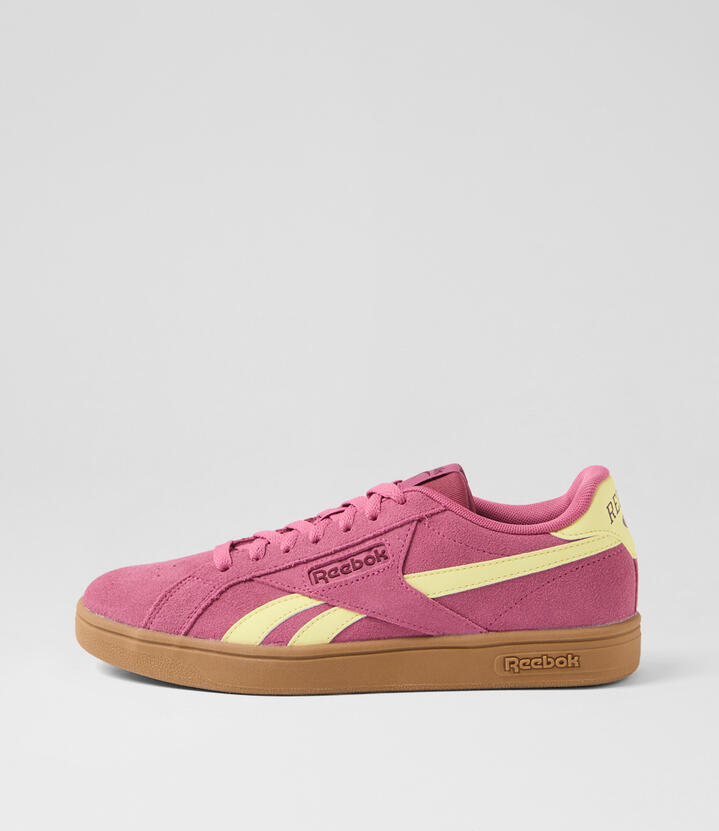 Court Retro W Studio Pink Yellow Black Cherry Fabric Sneakers