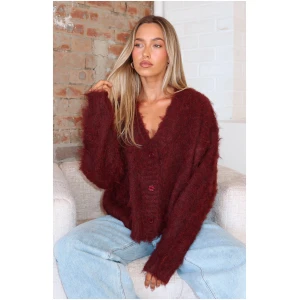 Cozy Vibes Knit Cardigan Bordeaux