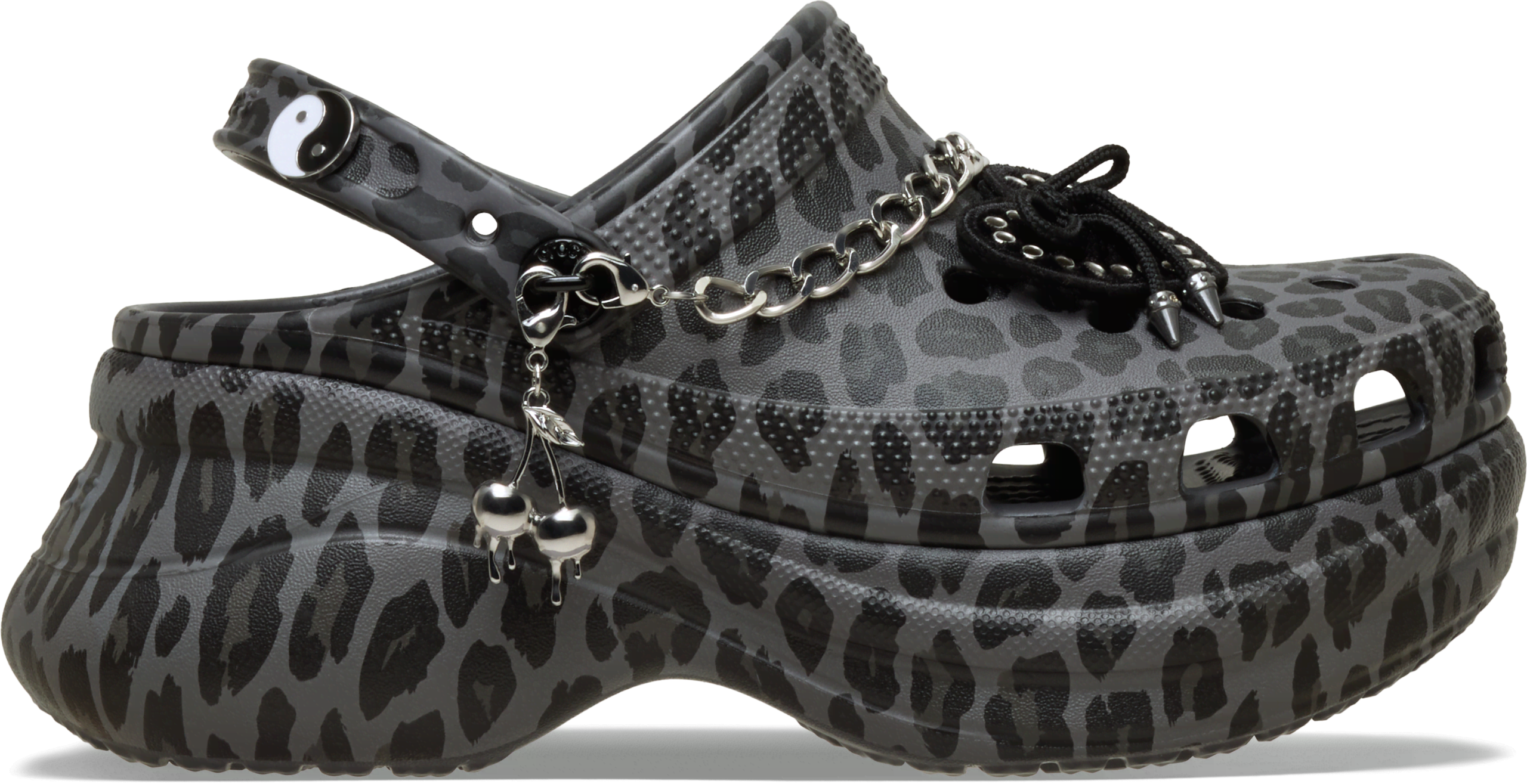 Crocs Bae Leopard Clog; Black / Leopard, W4