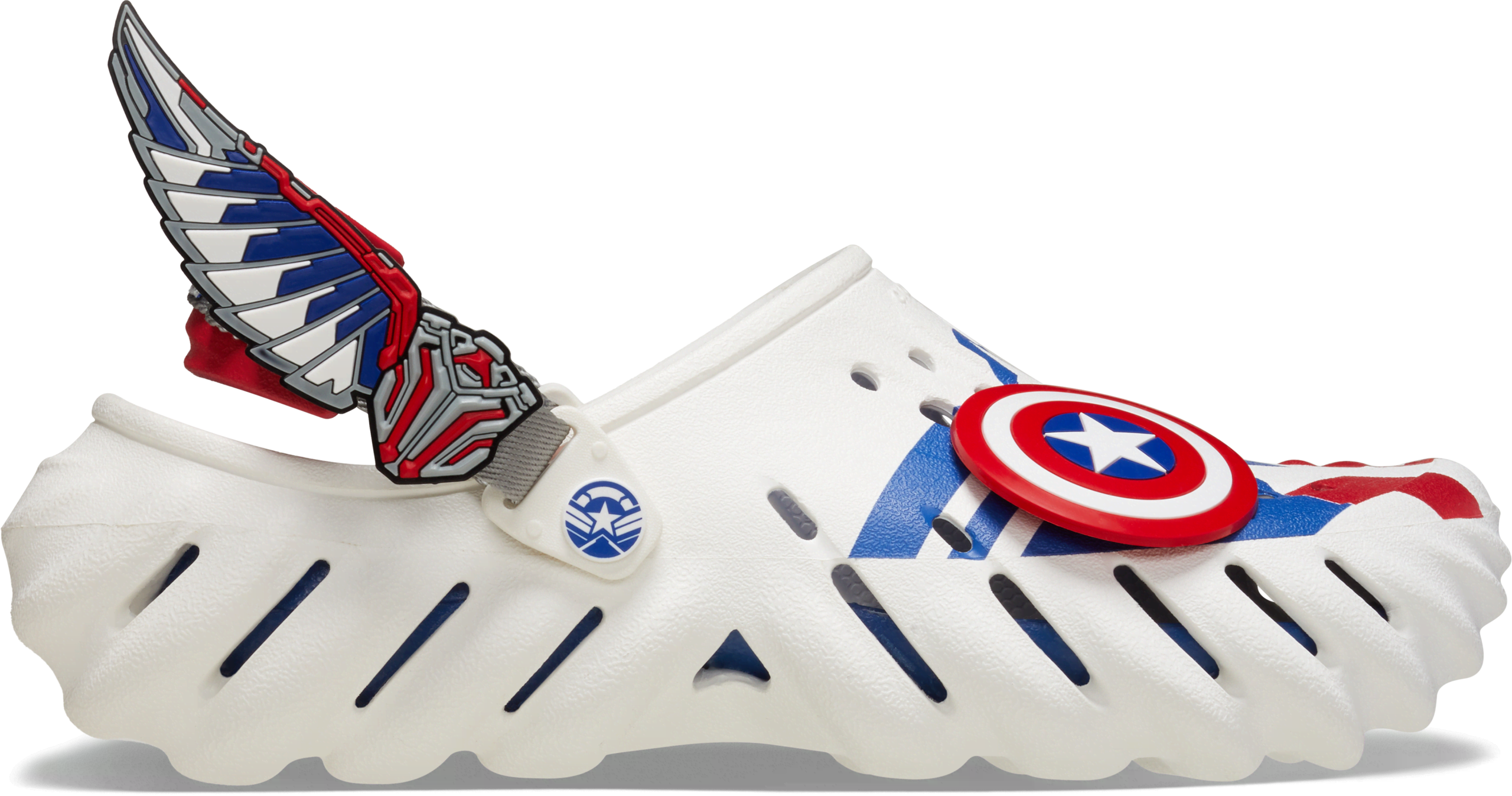 Crocs Captain America Echo Clog; White, W11/M9
