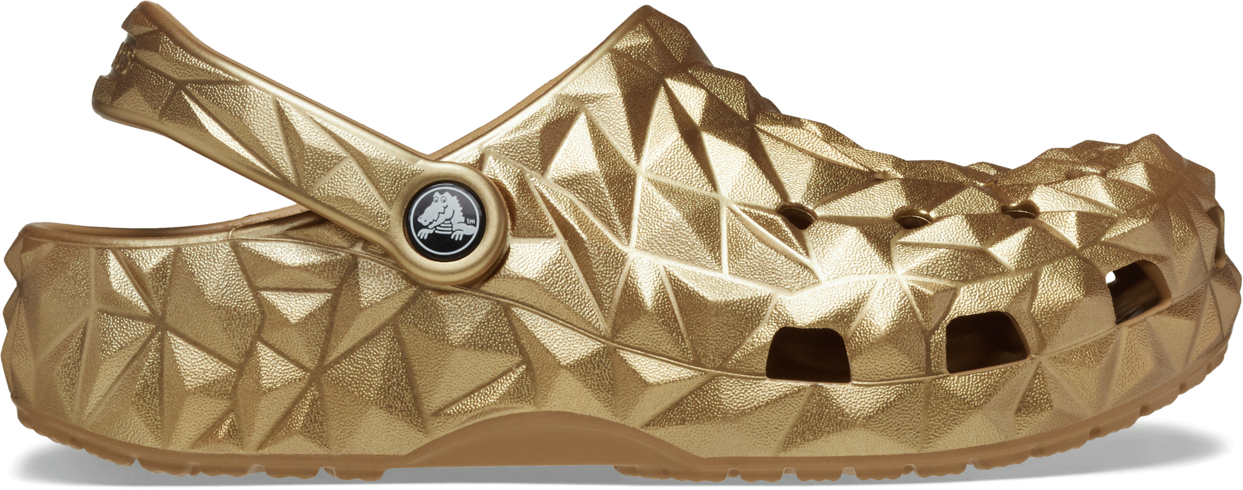 Crocs Classic Metallic Geometric Clog; Gold, W12/M10