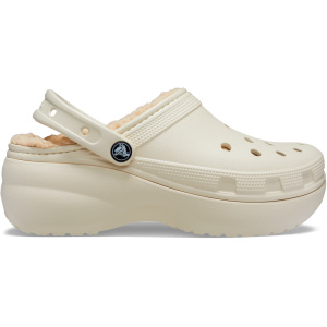 Crocs Classic Platform Lined Clog; Bone, W8