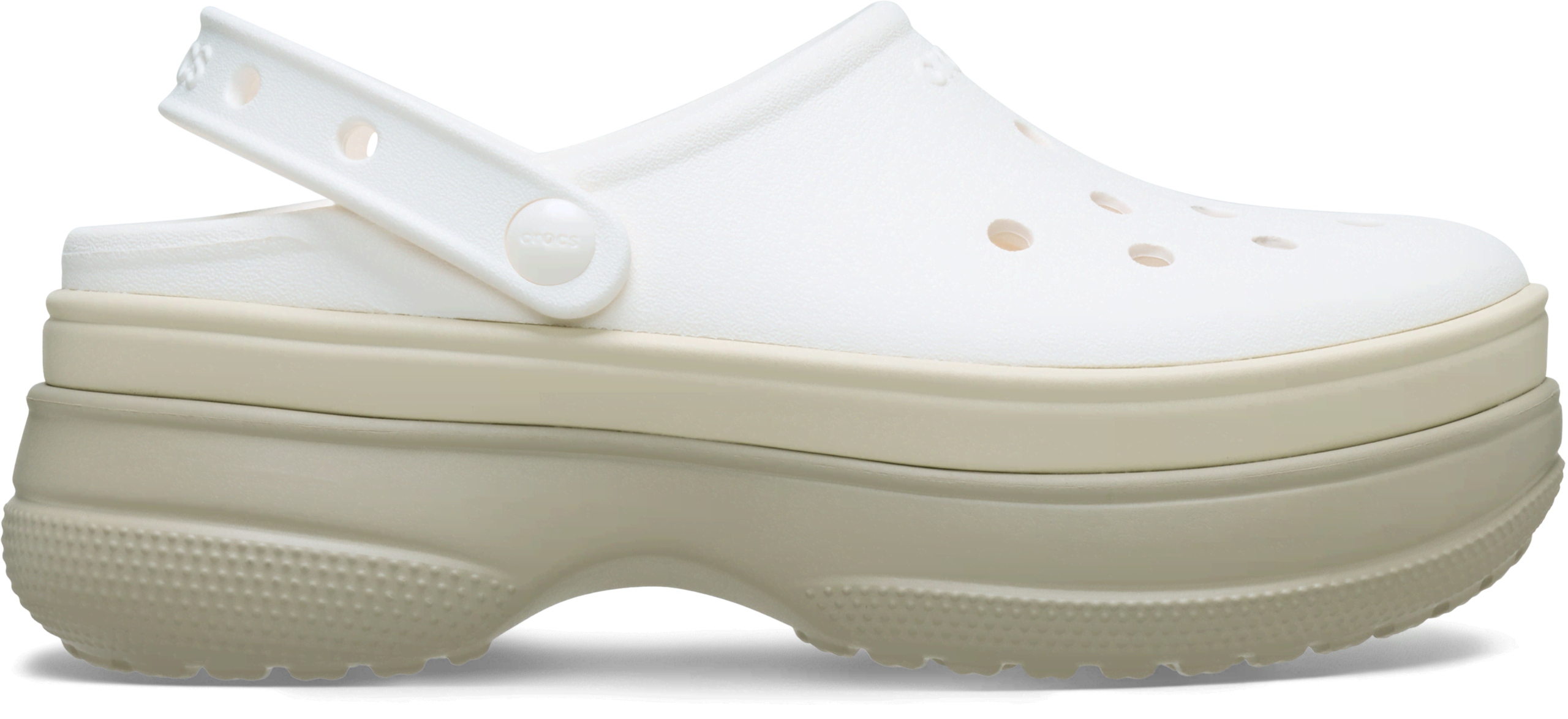 Crocs Classic Stacked Clog; Chalk, W6/M4