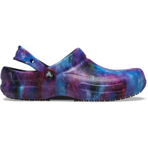 Crocs PFD Bistro Graphic Slip Resistant Work Clog; Black / Black, M13