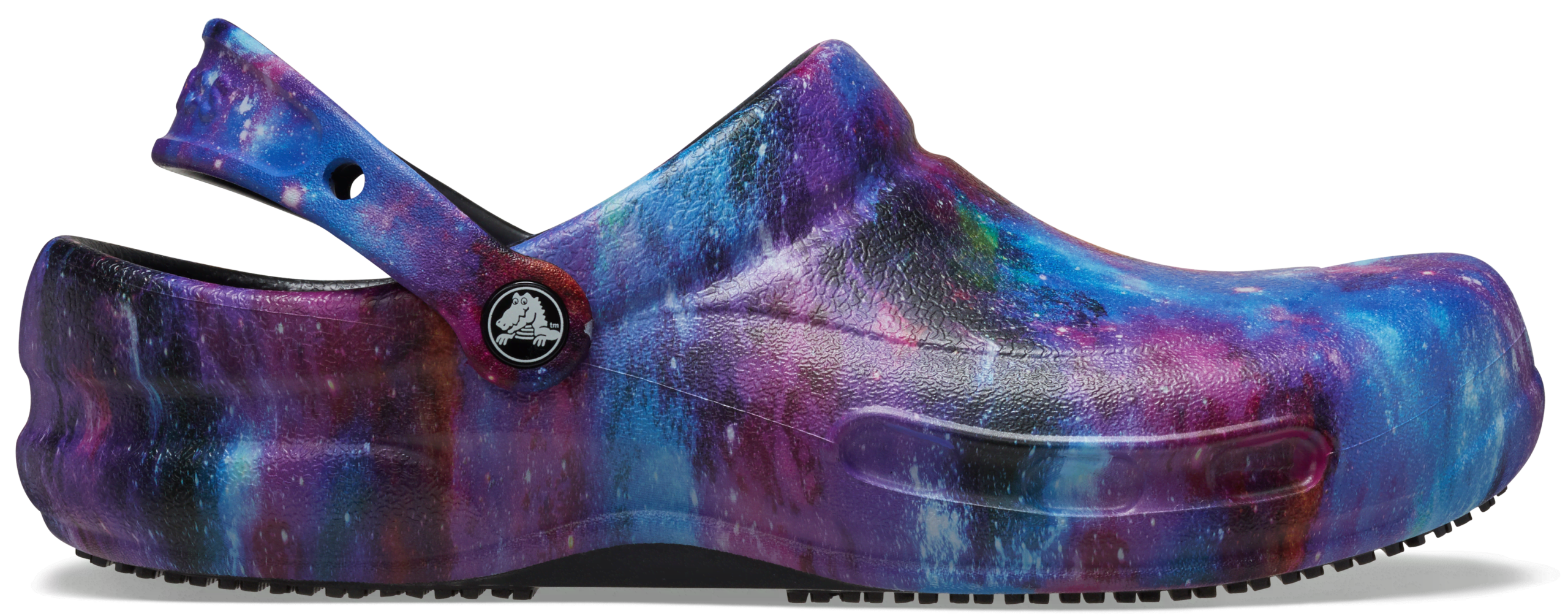 Crocs PFD Bistro Graphic Slip Resistant Work Clog; Black / Black, M13