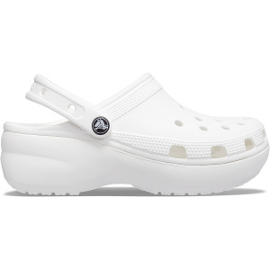 Crocs Women's Classic Platform Clog; White, W5