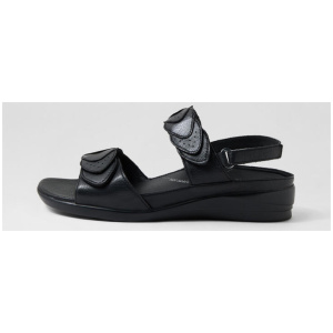 Dimone W Black Leather Sandals