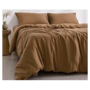 Dreamaker Queen Quilt Cover Set Brown