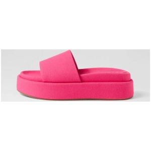 Dustin Flatform Pink Linen Slides