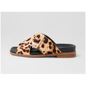 Efri Light Leopard Leather Sandals