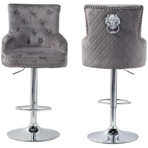 Elegant Swivel Bar Stool Velvet Airlift Counter Height Bar Kitchen Dining Chair