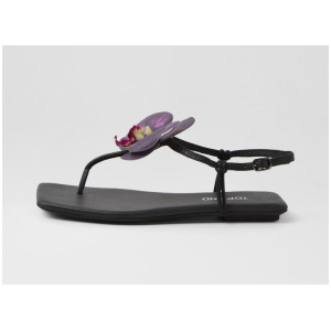 Emlyn Black Leather Sandals