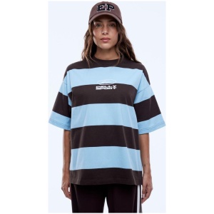 Ena Pelly Pelly Sport Stripe Tee Cloud Blue/Cocoa Stripe