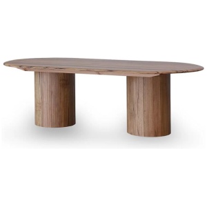 Ex Display - Adsila 2.4m Oval Dining Table - Marri Natural by Interior Secrets - AfterPay Available