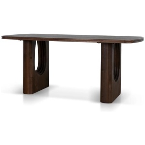 Ex Display - Auralin 1.8m Elm Dining Table - Walnut by Interior Secrets - AfterPay Available