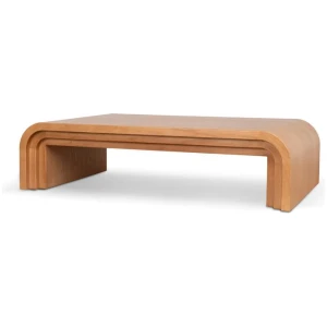 Ex Display - Bendri 1.4m Elm Coffee Table - Natural by Interior Secrets - AfterPay Available