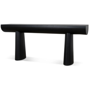 Ex Display - Bento 1.8m Elm Console Table - Full Black by Interior Secrets - AfterPay Available