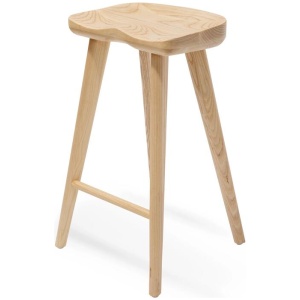 Ex Display - Bethan 65cm Wooden Bar Stool - Natural by Interior Secrets - AfterPay Available