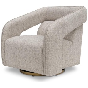 Ex Display - Cadence Swivel Armchair - Light Grey by Interior Secrets - AfterPay Available