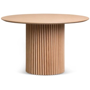 Ex Display - Dillon 1.2m Round Wooden Dining Table - Natural by Interior Secrets - AfterPay Available