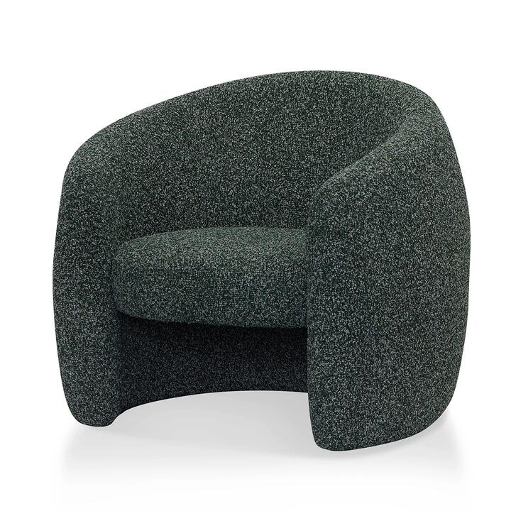 Ex Display - Ferguson Fabric Armchair - Green Boucle by Interior Secrets - AfterPay Available