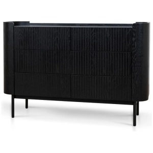 Ex Display - Gemma 1.2m Chest of Drawers - Full Black by Interior Secrets - AfterPay Available