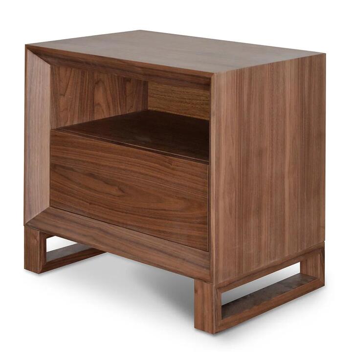 Ex Display - Jaxson Bedside Table - Walnut by Interior Secrets - AfterPay Available