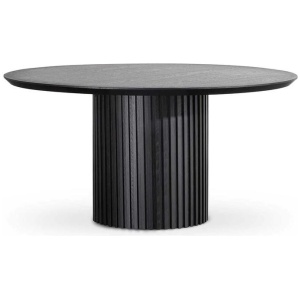 Ex Display - Marty 1.5m Wooden Round Dining Table - Black by Interior Secrets - AfterPay Available