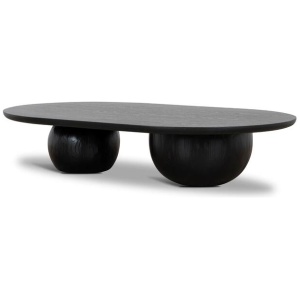 Ex Display - Monli 1.3m Elm Coffee Table - Full Black by Interior Secrets - AfterPay Available