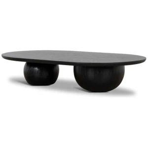 Ex Display - Monli 1.3m Elm Coffee Table - Full Black by Interior Secrets - AfterPay Available