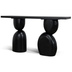 Ex Display - Morani 1.6m Elm Console Table - Full Black by Interior Secrets - AfterPay Available