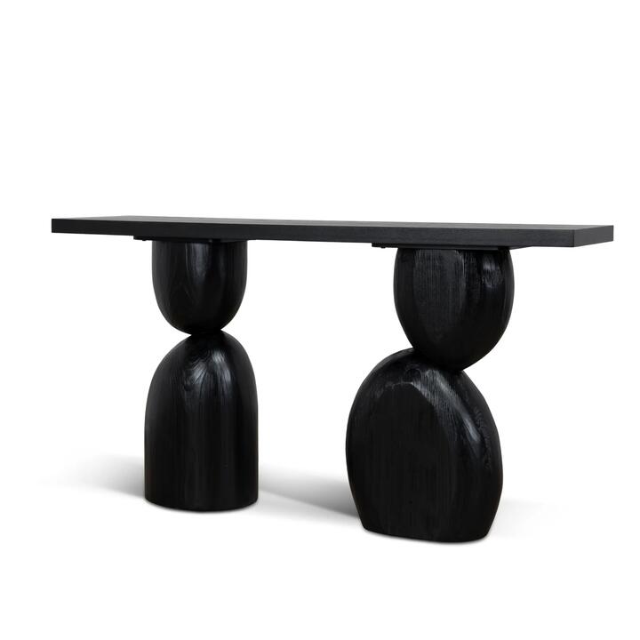 Ex Display - Morani 1.6m Elm Console Table - Full Black by Interior Secrets - AfterPay Available