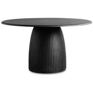 Ex Display - Tonya 1.4m Round Dining Table - Full Black by Interior Secrets - AfterPay Available