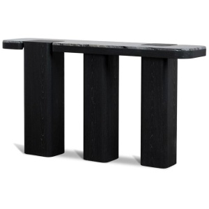 Ex Display - Velanova 1.5m Marble Console Table - Black by Interior Secrets - AfterPay Available