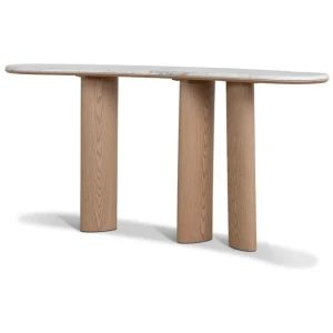 Ex Display - Velto 1.6m Marble Console Table - Natural by Interior Secrets - AfterPay Available