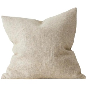 Ex Display - Weave Domenica 50cm Linen Cushion - Natural by Interior Secrets - AfterPay Available