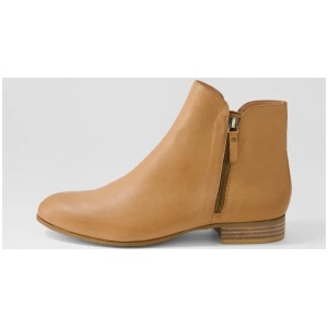 Fabian Dark Tan Leather Ankle Boots