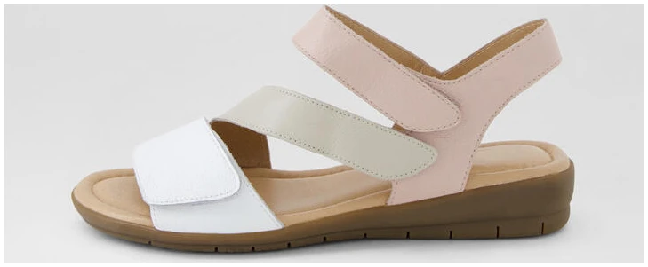 Fast White Almond Multi Sandals