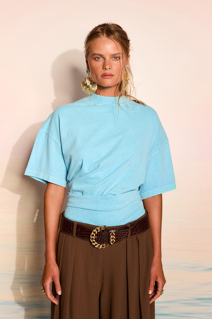 Felle Relaxed Short Sleeve Tee Aqua