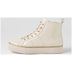 Fissio Ivory Patent Leather Sneakers