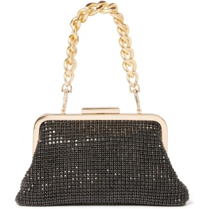 Forever New Women's Abigail Frame Embellished Clutch Signature Bag in Black
