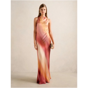 Forever New Women's Andie Satin Backless Maxi Dress in Soraya Ombre