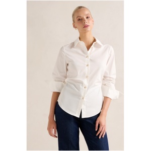 Forever New Women's Ange Slim Fitted Shirt in Porcelain