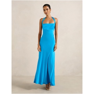 Forever New Women's April Petite Open-Back Maxi Dress in Dresden Blue
