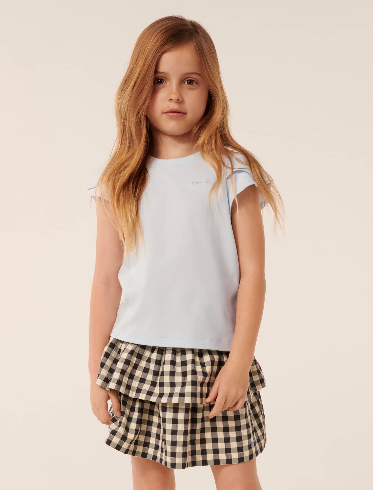 Forever New Women's Bijou Embroidered T-Shirt in Sky Blue