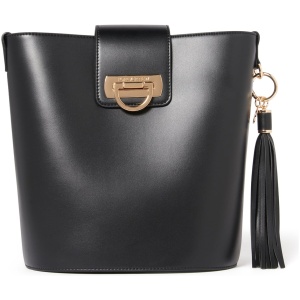 Forever New Women's Brandi Bucket Bag Signature in Black
