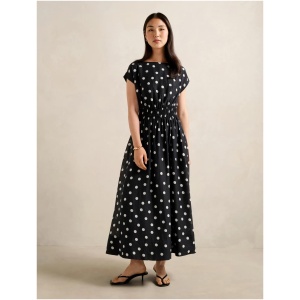 Forever New Women's Callie Elastic Waist Midi Dress in Darby Spot